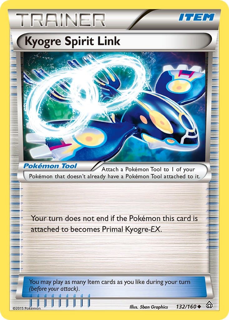 Kyogre Spirit Link — Primal Clash Pokémon card