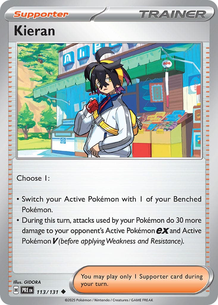 Kieran — Prismatic Evolutions Pokémon card