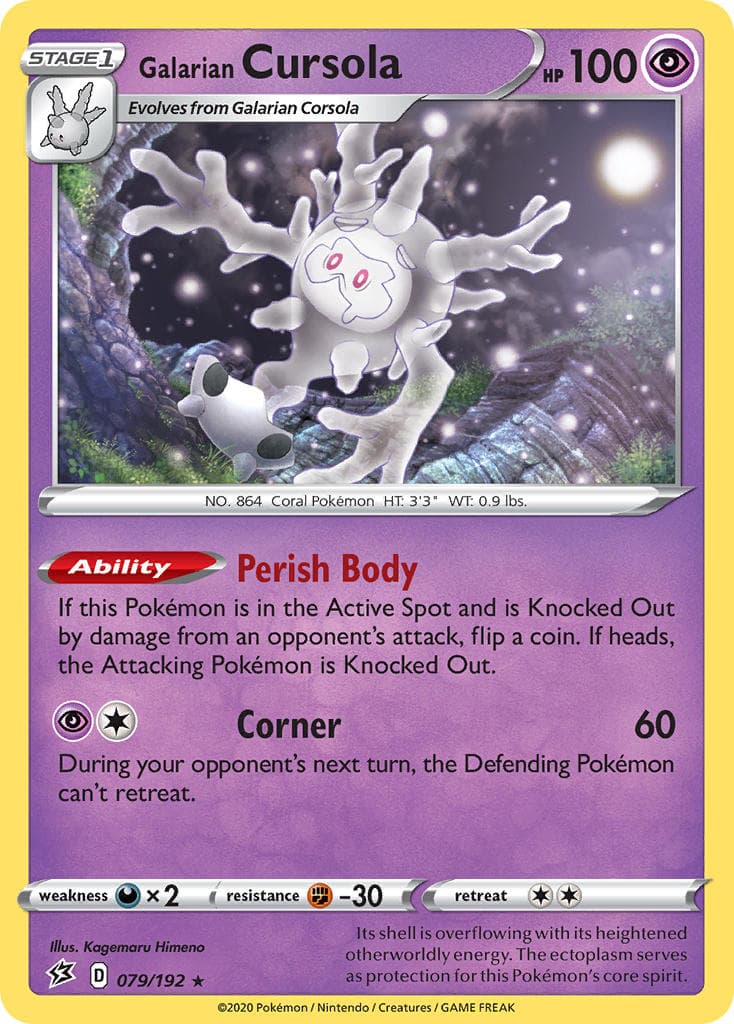 Galarian Cursola — Rebel Clash Pokémon card