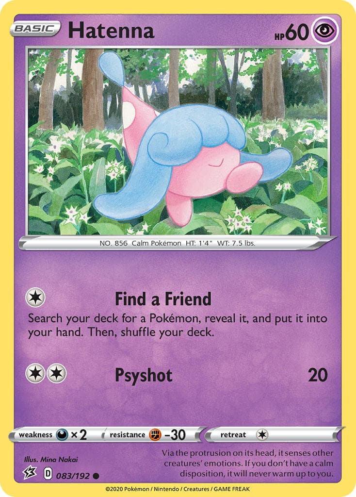 Hatenna — Rebel Clash Pokémon card