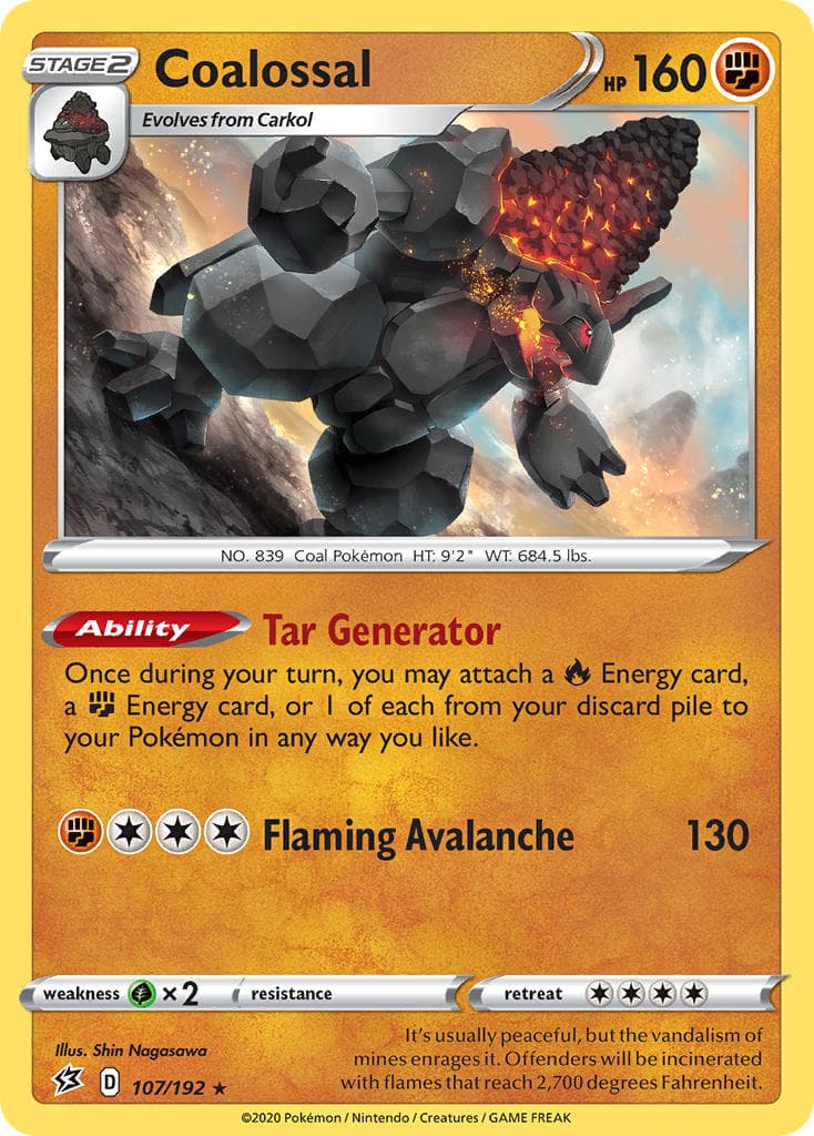 Coalossal — Rebel Clash Pokémon card
