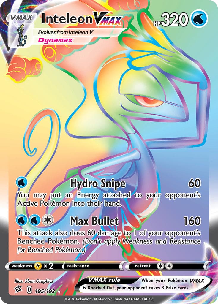 Inteleon Vmax — Rebel Clash Pokémon card
