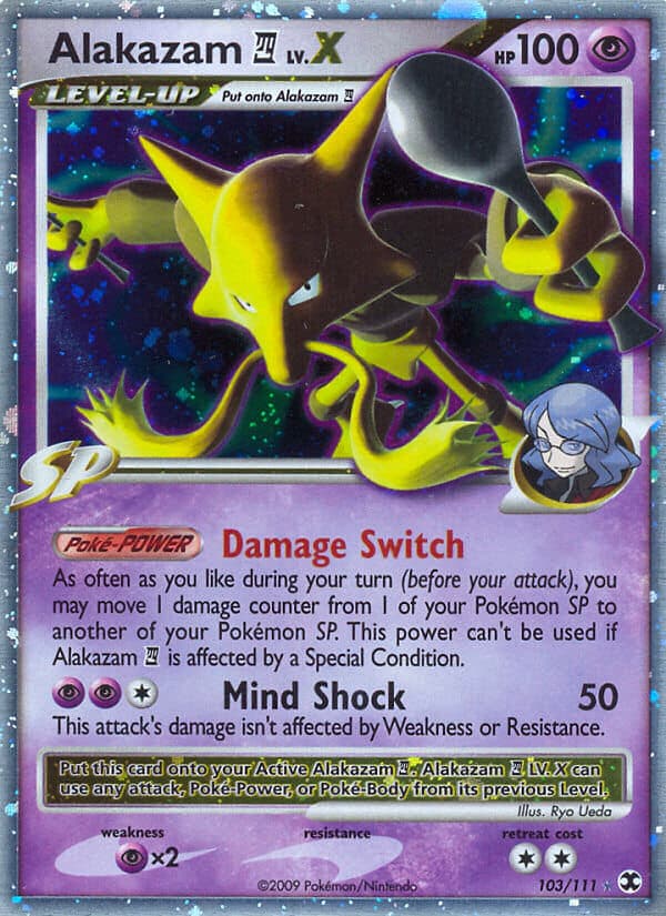 Alakazam 4 Lvx — Rising Rivals Pokémon card