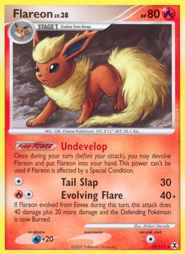 Flareon — Rising Rivals Pokémon card