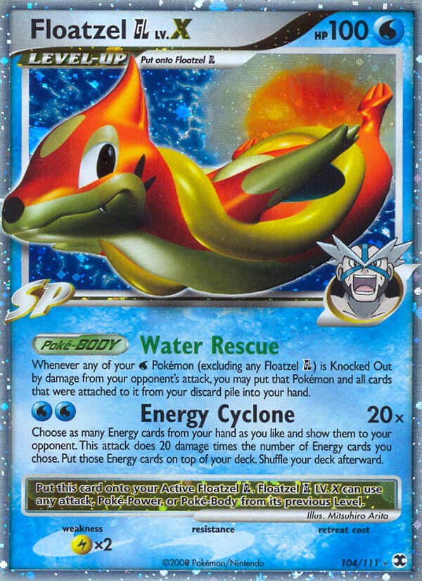 Floatzel Gl Lvx — Rising Rivals Pokémon card