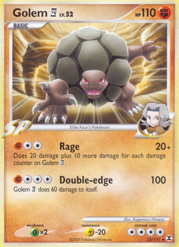 Golem 4 — Rising Rivals Pokémon card