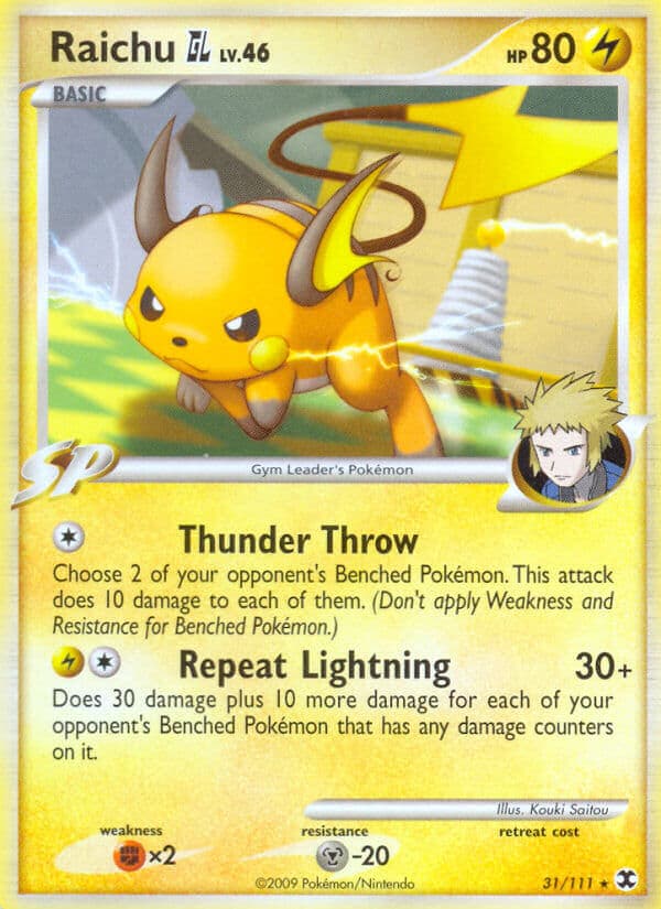 Raichu Gl — Rising Rivals Pokémon card