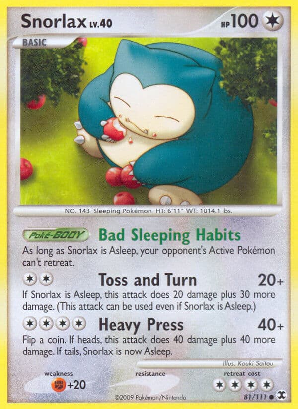 Snorlax — Rising Rivals Pokémon card