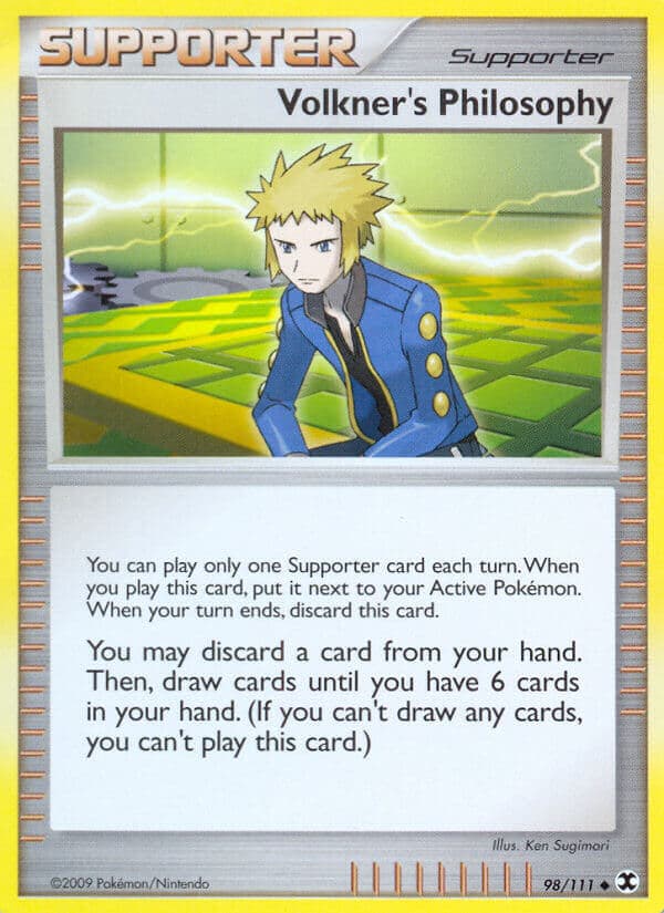 Volkners Philosophy — Rising Rivals Pokémon card