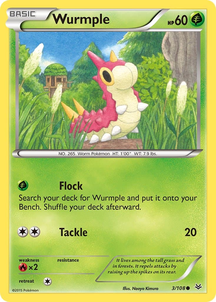 Wurmple — Roaring Skies Pokémon card