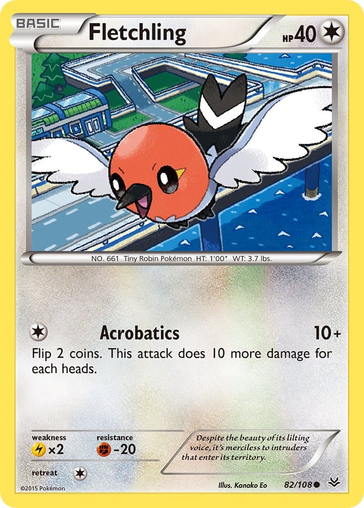 Fletchling — Roaring Skies Pokémon card