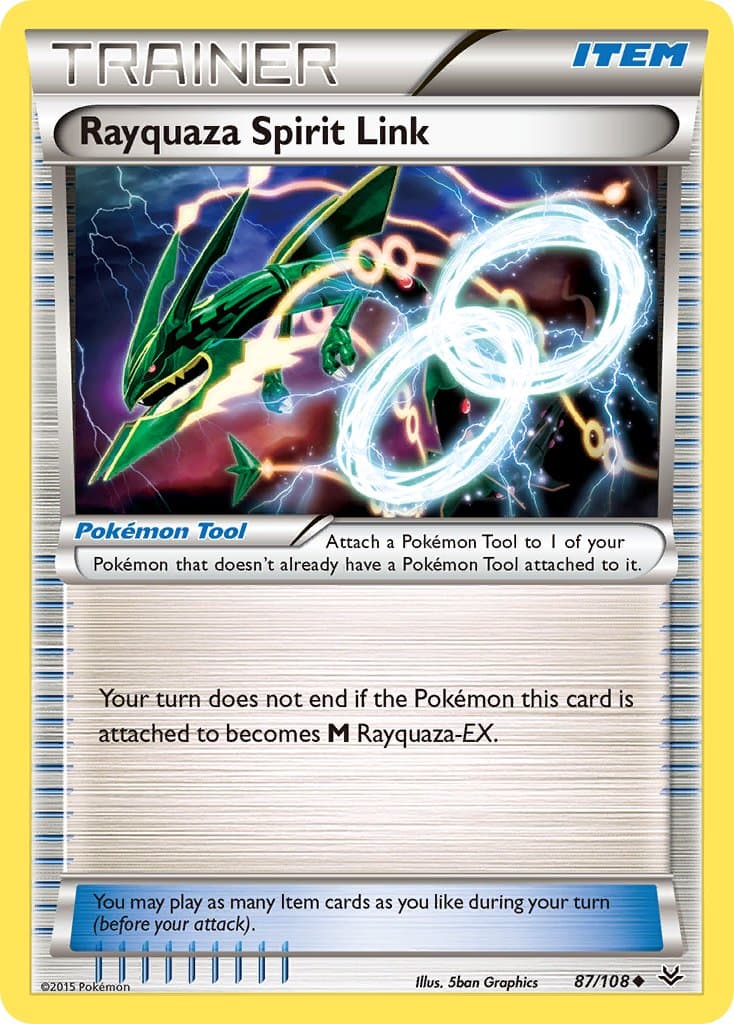 Rayquaza Spirit Link — Roaring Skies Pokémon card