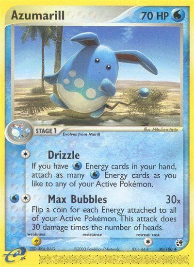 Azumarill — Sandstorm Pokémon card