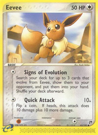 Eevee — Sandstorm Pokémon card