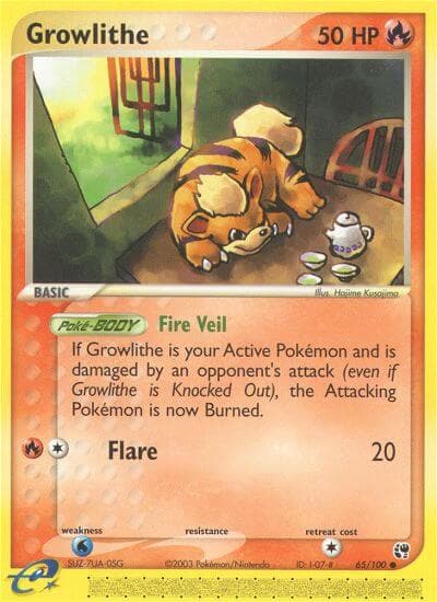 Growlithe — Sandstorm Pokémon card