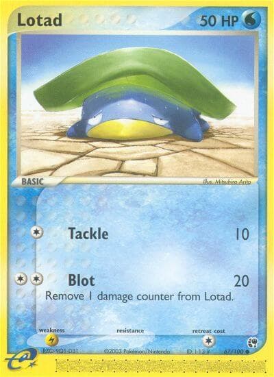 Lotad — Sandstorm Pokémon card
