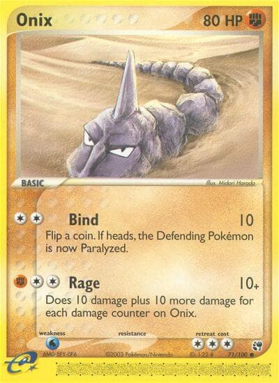 Onix — Sandstorm Pokémon card
