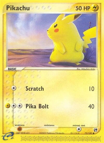 Pikachu — Sandstorm Pokémon card