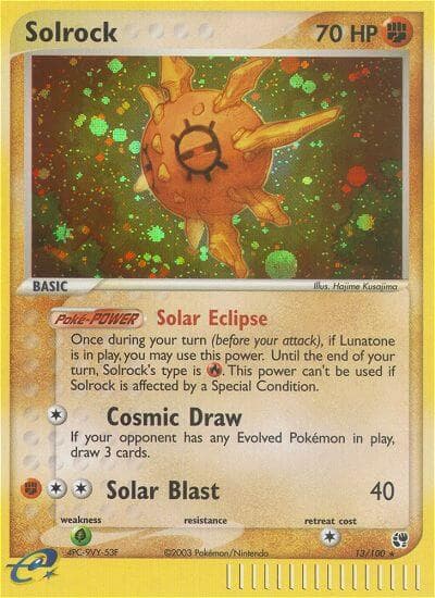 Solrock — Sandstorm Pokémon card