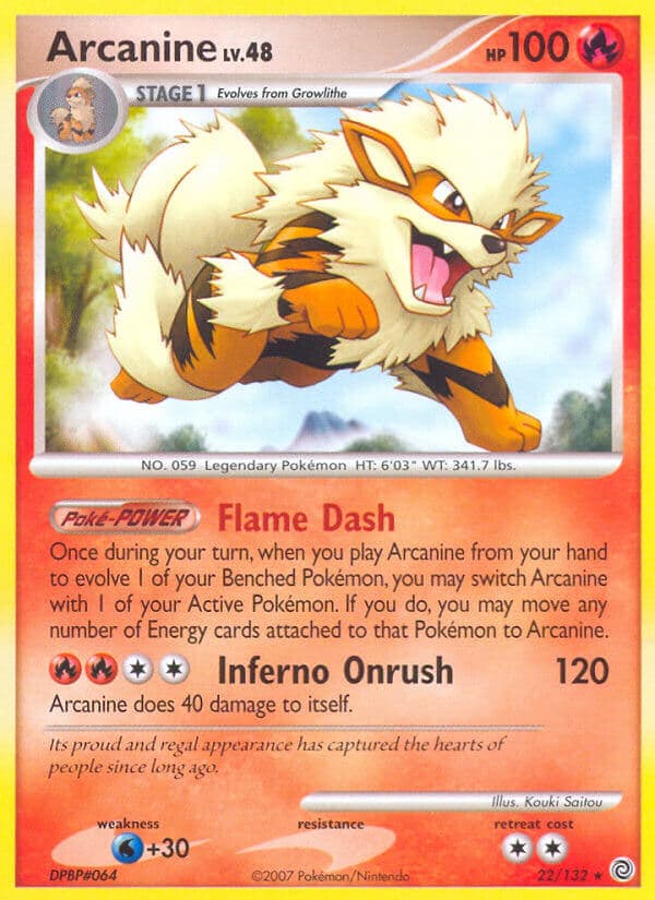 Arcanine — Secret Wonders Pokémon card