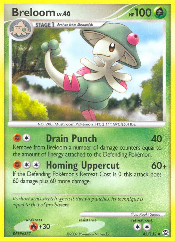 Breloom — Secret Wonders Pokémon card