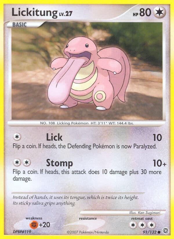 Lickitung — Secret Wonders Pokémon card