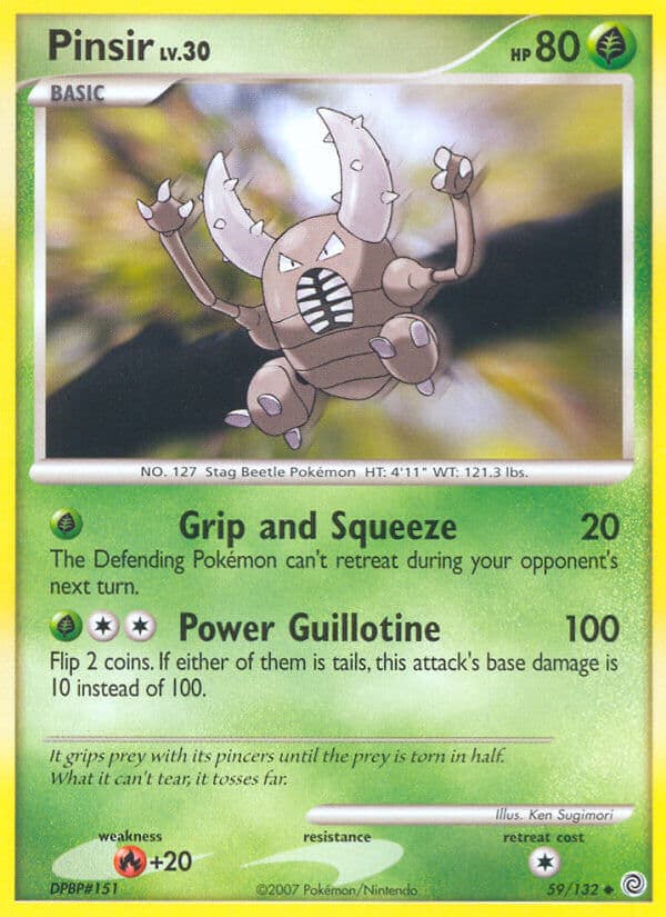 Pinsir — Secret Wonders Pokémon card