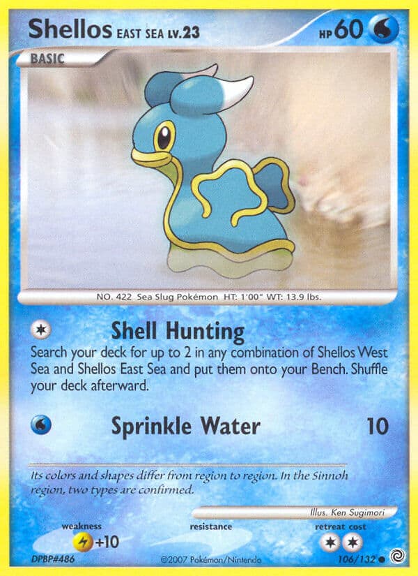 Shellos East Sea — Secret Wonders Pokémon card