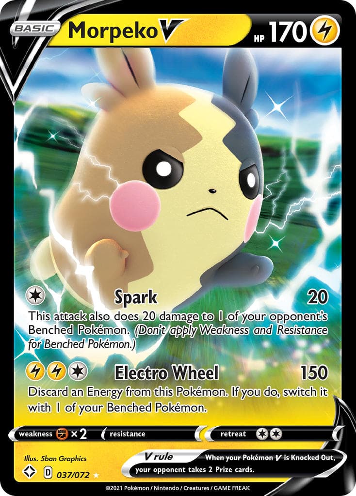 Morpeko V — Shining Fates Pokémon card