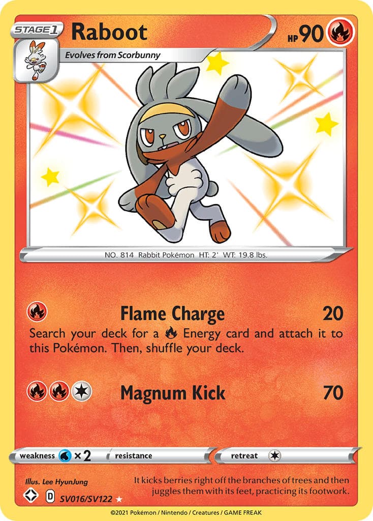Raboot — Shining Fates Pokémon card