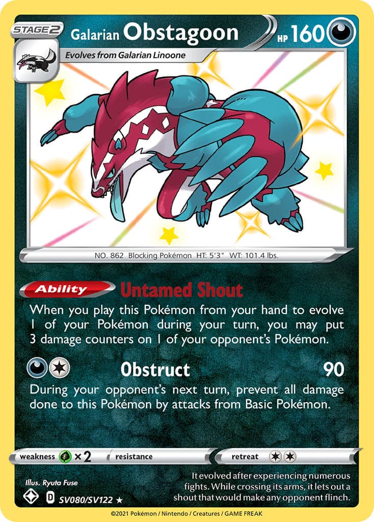 Galarian Obstagoon — Shining Fates