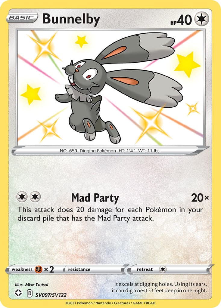 Bunnelby — Shining Fates Pokémon card