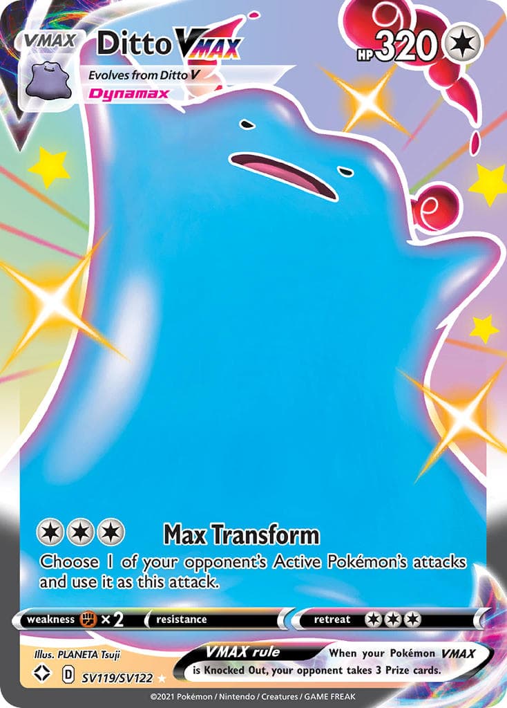 Ditto Vmax — Shining Fates Pokémon card