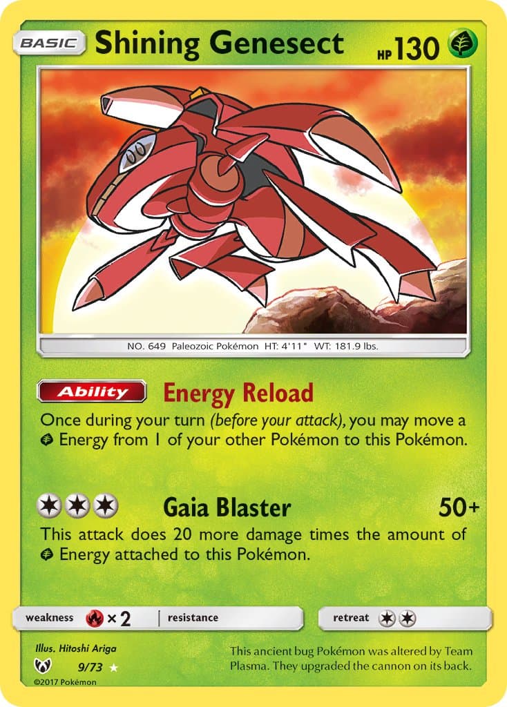 Shining Genesect — Shining Legends Pokémon card