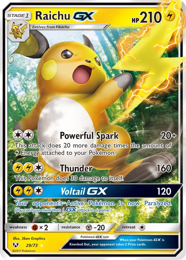 Raichu Gx — Shining Legends Pokémon card
