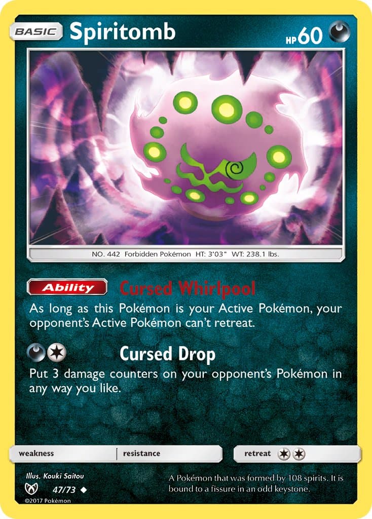 Spiritomb — Shining Legends Pokémon card
