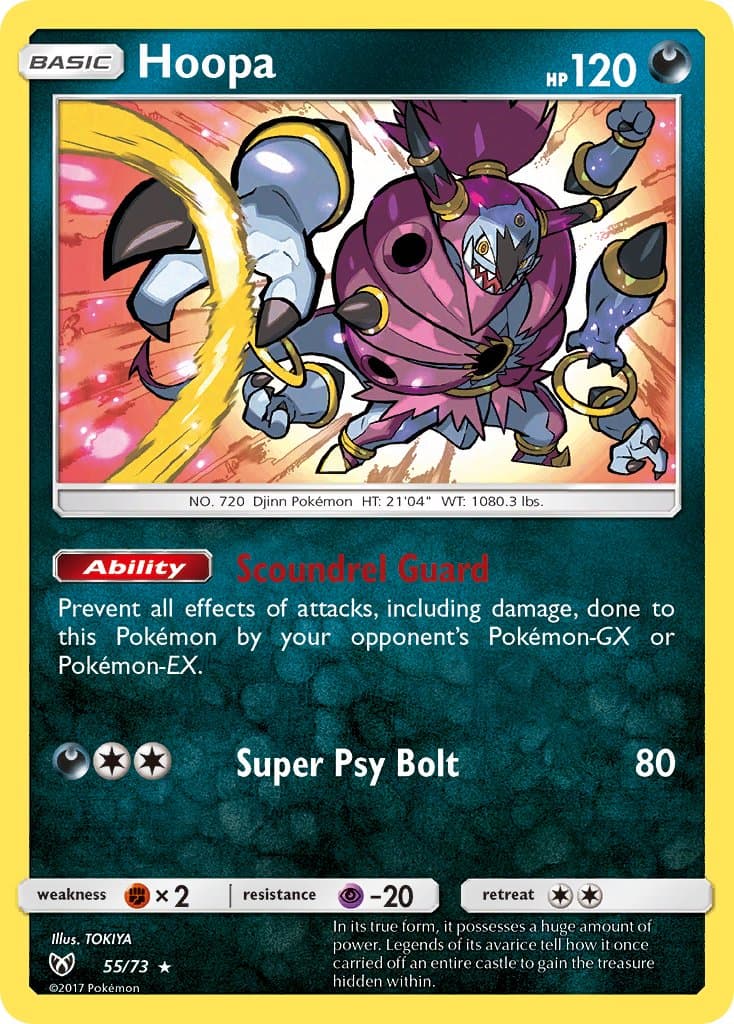 Hoopa — Shining Legends Pokémon card