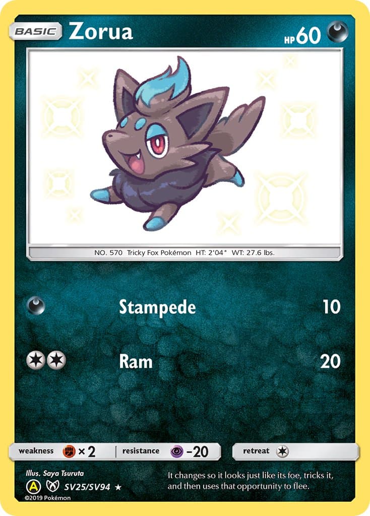 Zorua Yaa 025ya — Shining Legends