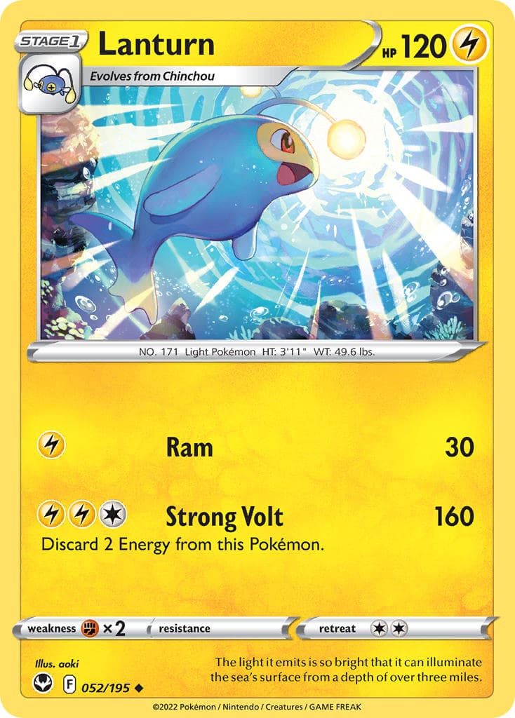 Lanturn — Silver Tempest Pokémon card