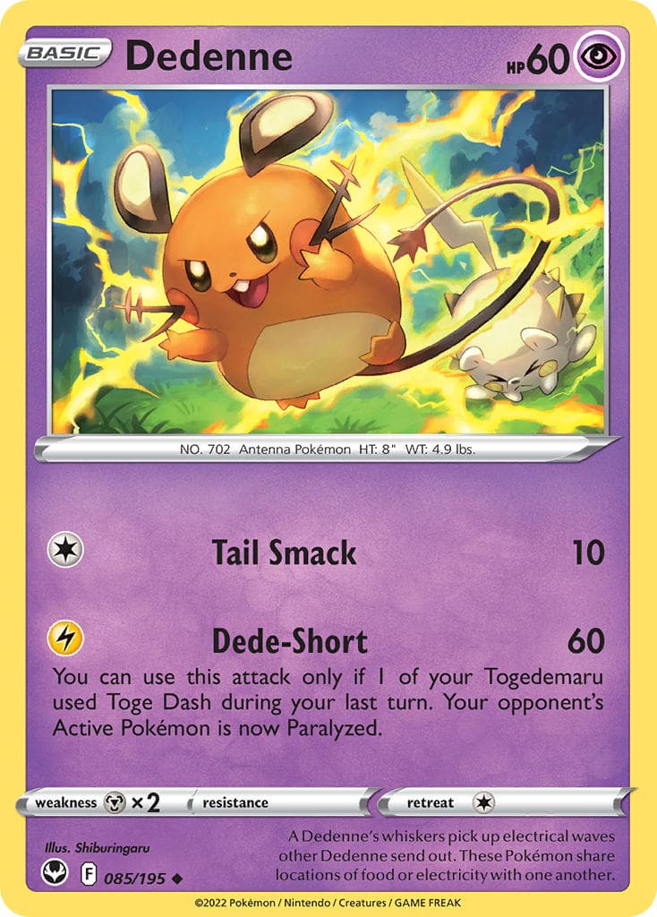 Dedenne — Silver Tempest Pokémon card
