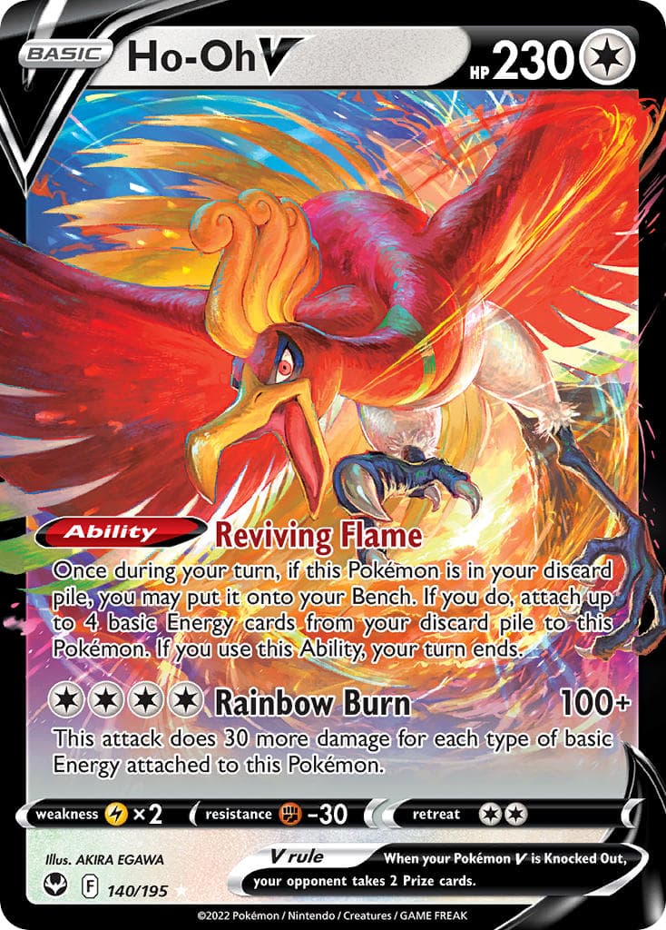 Ho Oh V — Silver Tempest Pokémon card