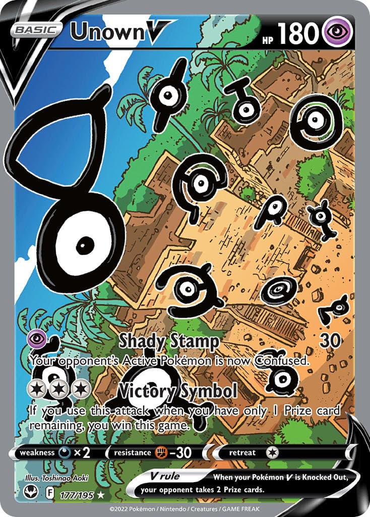 Unown V — Silver Tempest Pokémon card