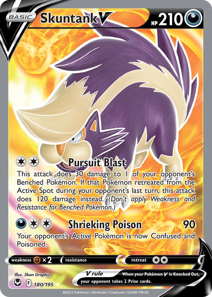 Skuntank V — Silver Tempest Pokémon card