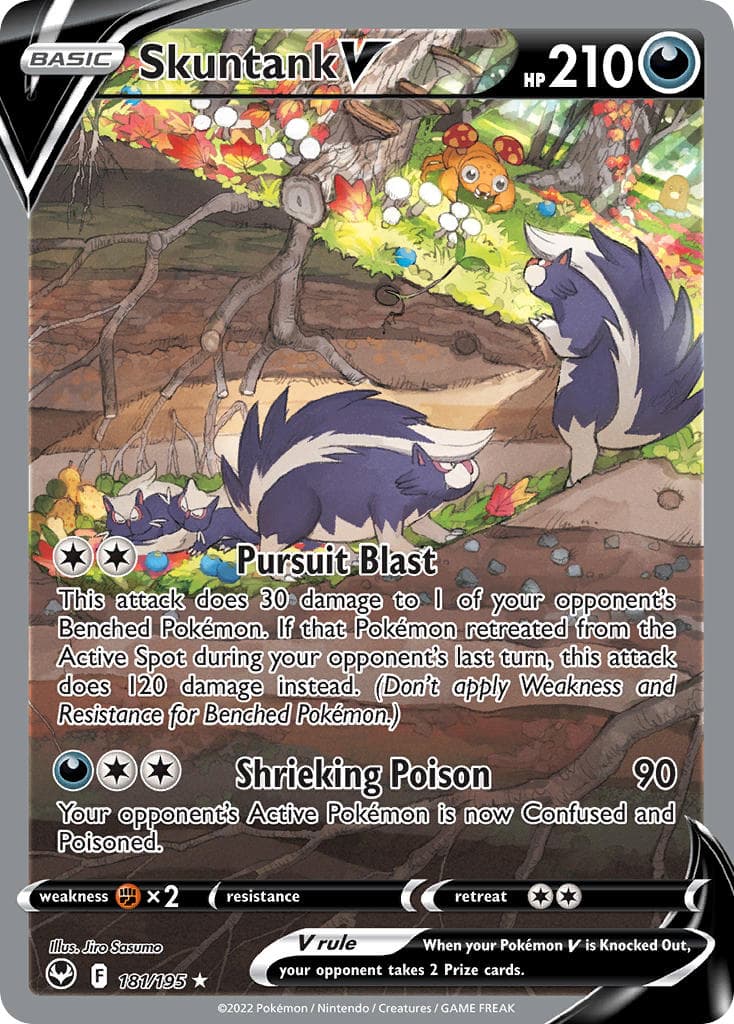Skuntank V — Silver Tempest Pokémon card