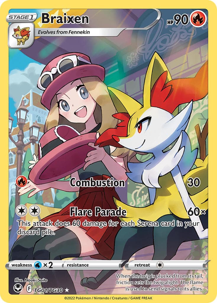 Braixen — Silver Tempest Pokémon card