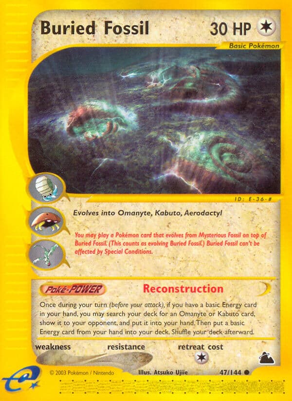 Buried Fossil — Skyridge Pokémon card