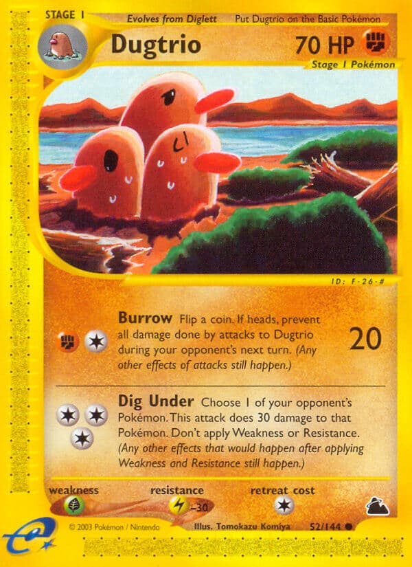 Dugtrio — Skyridge Pokémon card