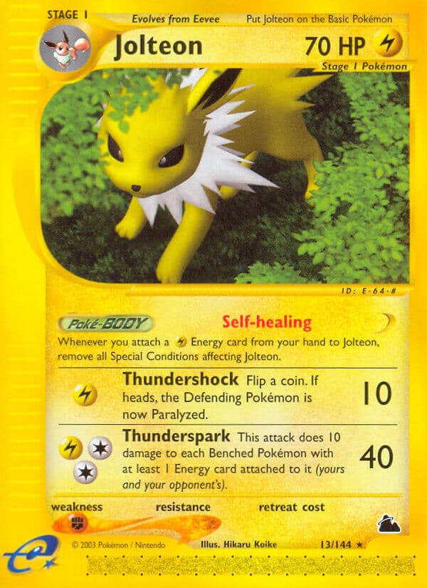 Jolteon — Skyridge Pokémon card
