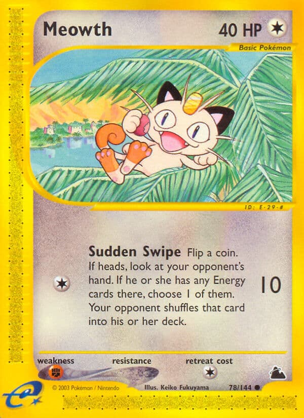 Meowth — Skyridge Pokémon card