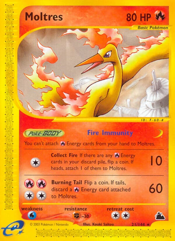 Moltres — Skyridge Pokémon card